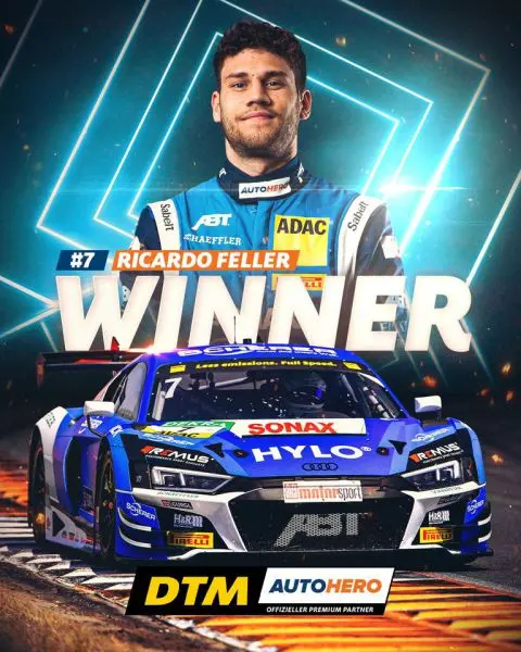 DTM Zandvoort Ricardo Feller racewinnaar Race 2 zondag