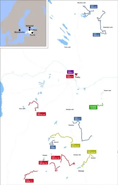 Rally Estonia 2023 Foto 8 plattegrond landkaart