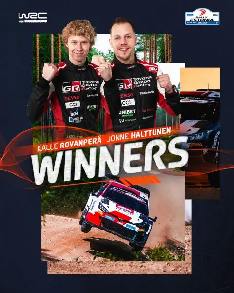 WRC Rally Estonia 2023 Toyota winnaar foto 6