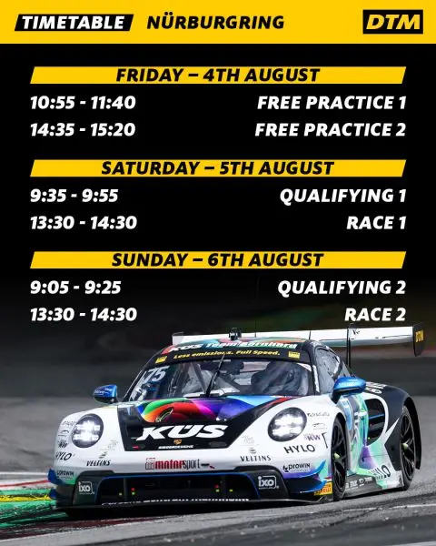 DTM Nürburgring foto 6 tijdschema