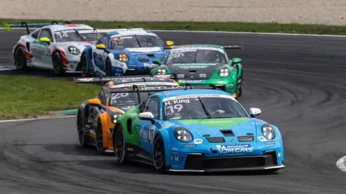 Porsche Carrera Cup Deutschland 2023 Sachsenring Harry_King_voor_Larry_ten_Voorde