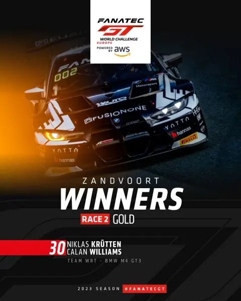 Fanatec GT World GT Championship EU powered by AWS Sprint Cup Round 10 Circuit Zandvoort Foto Nr7