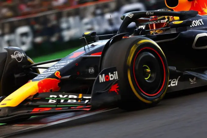 Max Verstappen Grand Prix van Mexico-Stad actie front