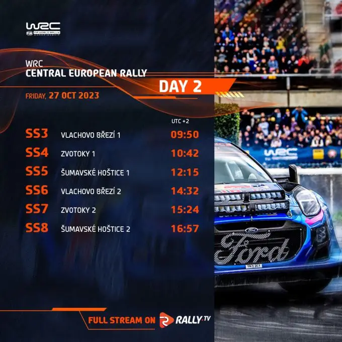 Central European Rally Dag_2_vrijdag_tijdschema