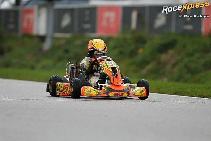 Bran Vanderveken 196 minimax wint NK race op Karting Genk