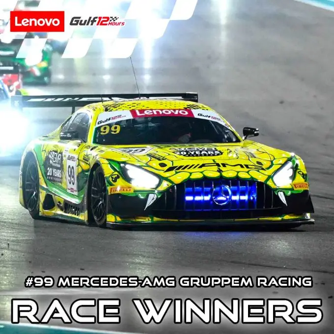 Gulf 12 Hours 2023 Mercedes winnaar