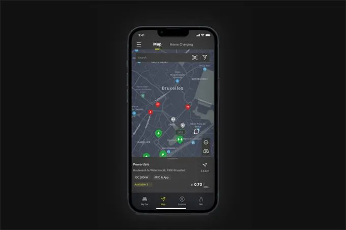 Find charging stations in the Lotus app