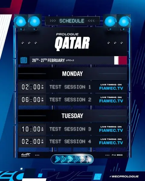 FIA World Endurance Championship testdagen Loisail programma