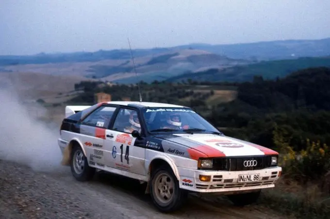 Marc Duez met een Audi Quattro Gr.4