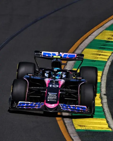 Pierre Gasly F1 Alpine Melbourne actie