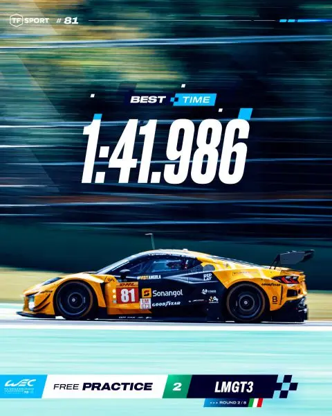 FIA WEC – de 6 Hours of Imola FP2 TF Sport Corvette de snelste