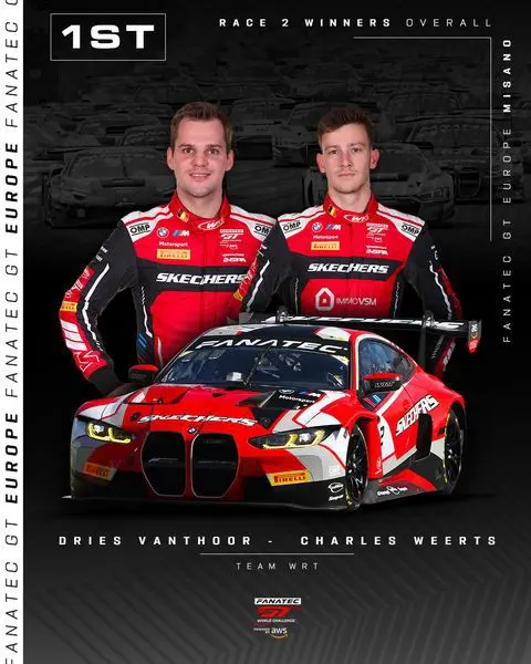 Fanatec GT World Challenge Europe Sprint Cup Round 3 Misano Vanthoor en Weerts winnaars Race 2