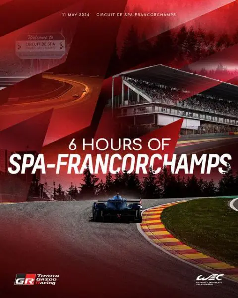 6_Hours_of_Spa-Francorchamps_ 2024 Toyota @ Eau Rouge