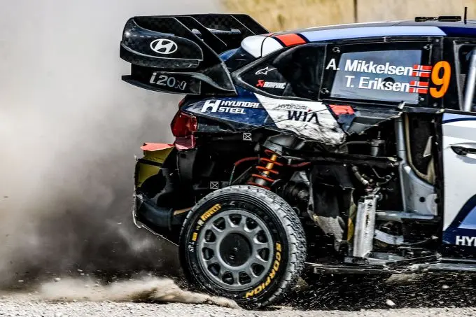 ORLEN 80e Rally van Polen schade wielkast Mikkelsen