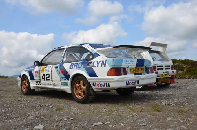 Iconische Ayrton Senna rallyauto's Silverstone Festival Foto 6