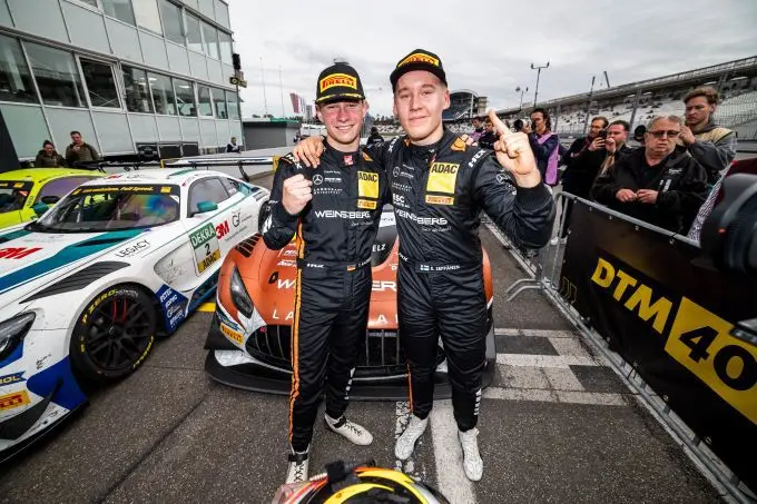 ADAC GT Masters 2024 Hockenheim Foto 2 Elias Seppänen (FIN) en Tom Calendar (D) van Landgraf Motorsport stelden op zaterdag het ADAC GT Masters kampioenschap 2024 al vroeg veilig