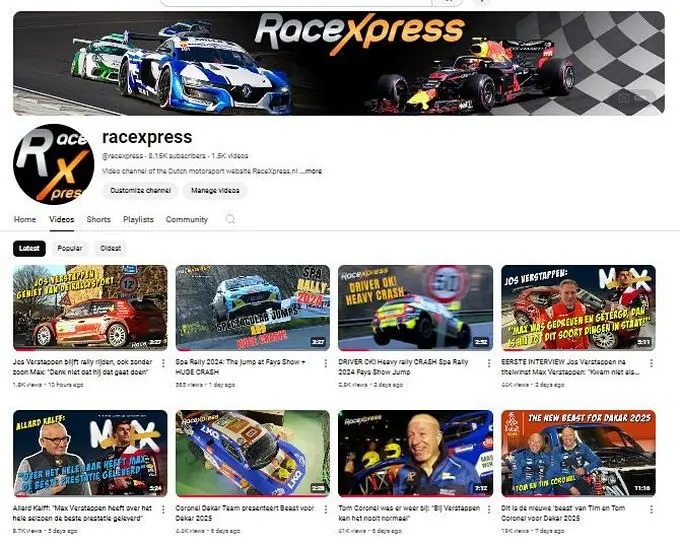 Ben jij al gratis abonnee van het RaceXpress Youtube-kanaal. Kijk eens HIER!