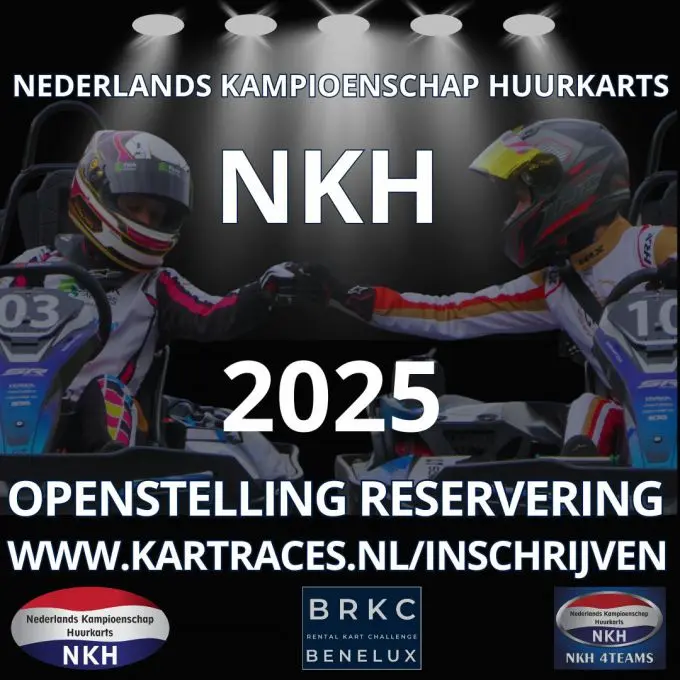 schrijf je nu in voor Nederlands Kampioenschap Huurkarts NKH - Benelux Rental Kart Challenge BRKC 2025