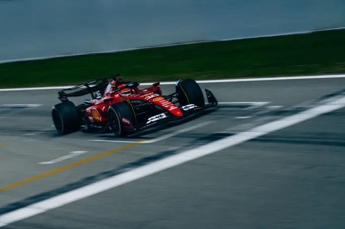 Ferrari on track Barcelona