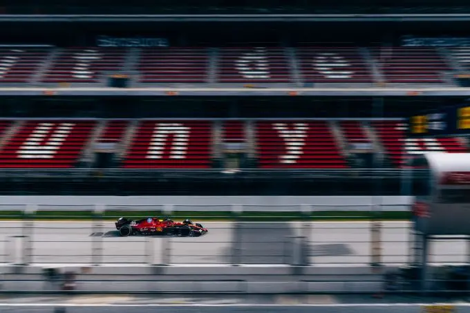 Ferrari on track Barcelona