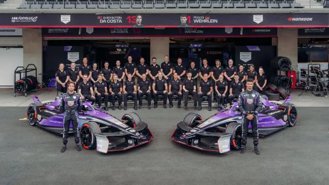 Formule E Mexico Stad 2025 Porsche Foto 12 teamfoto TAG_Heuer_Porsche_Formel-E-Team