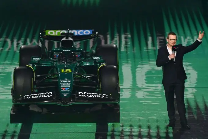 Aston Martin Aramco Formula One™ Team 2025-livery F1 75 Live-event O2 Arena Londen Foto 2