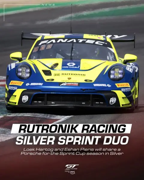 GT World Challenge Europe Porsche Rutronik Racing Foto 3 Hartog Pieris