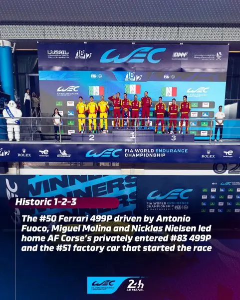 FIA WEC 2025 Qatar 1812km Ferrari 1-2-3 overwinning Foto 13