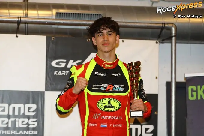 Karttalent Kevin Bakker dendert in Mariembourg naar podiumplaats in seizoensopener GK4 Kart Series!
