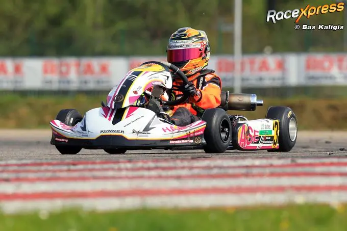 Aidan Zanders blijft strijden en pakt podiumplaats in GK4 Kart Series