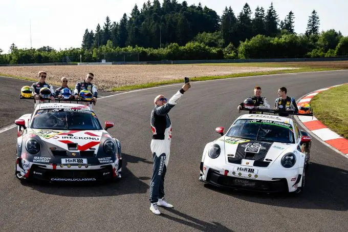 Rudy van Buren, Paul Meijer, Jan Jaap van Roon en Tom Coronel
