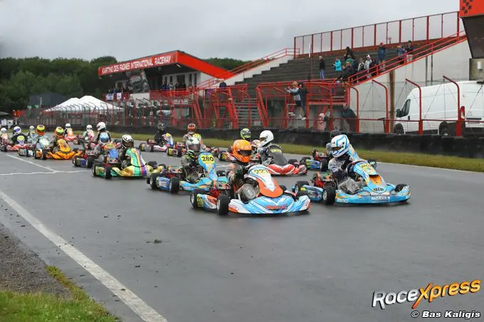 Kartpiloot Luka Bouwland domineert met clean sweep in regenachtig Mariembourg