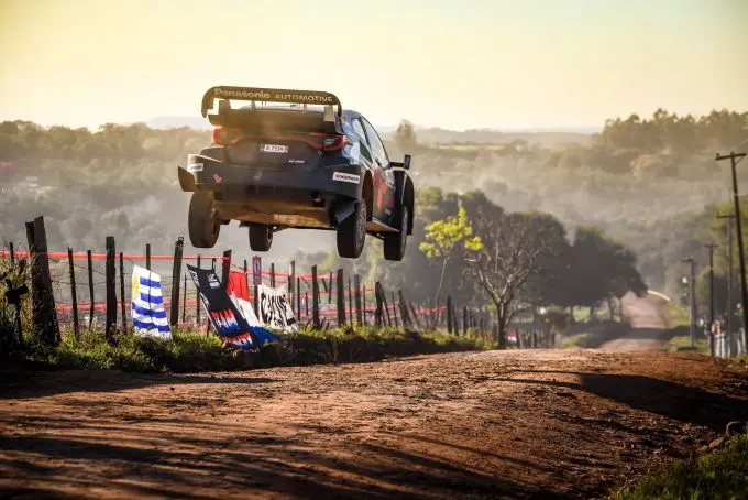 FIA WRC Ueno Rally del Paraguay 2025 Toyota jump