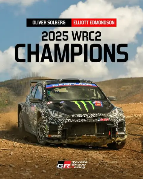 Oliver Solberg en Elliott Edmondson WRC2-kampioenen 2025 Rally Chile Bio Bío
