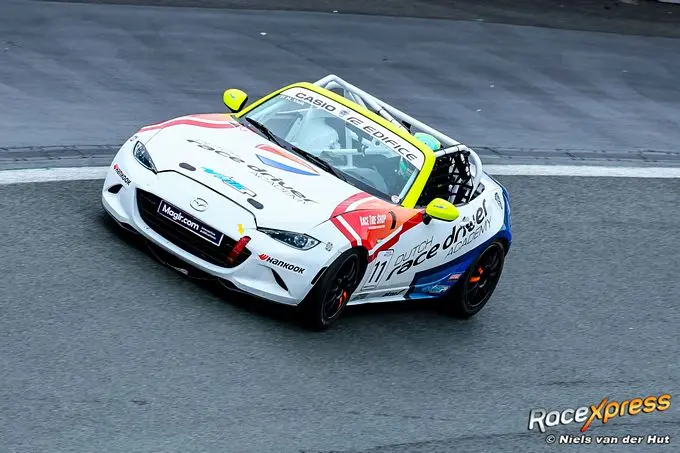 Henk Vuik door de kombocht op het F1 Circuit van Zandvoort