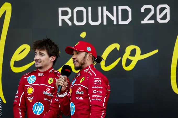 Ferrari F1 GP Mexico 2025 Charles Leclerc Lewis Hamilton