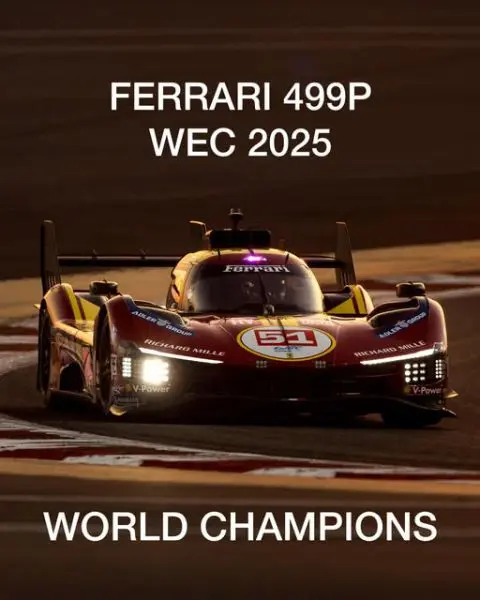 Ferrari 499P wereldkampioen FIA WEC 2025 Foto: media.ferrari 5