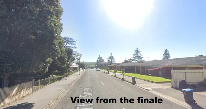 Bild Zielgerade recht breite gerade Straße<br>