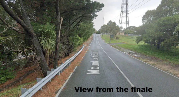 Bild Zielgerade offene, breite, gerade Straße<br>