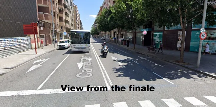 Bild Zielbereich, breite, gerade Straße<br>