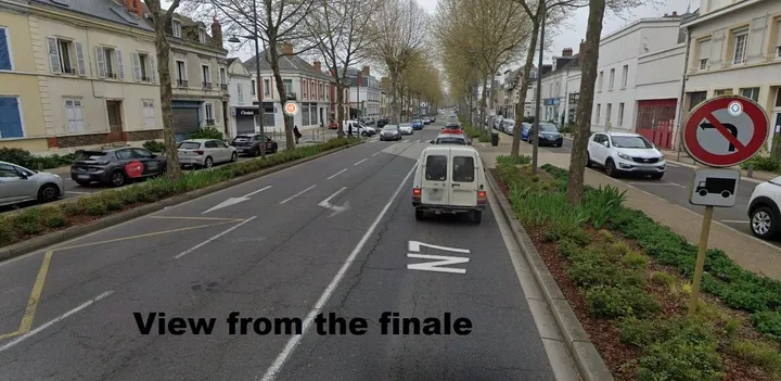 Bild des Zielbereiches normale gerade Straße<br>