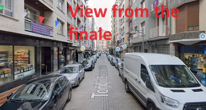 Bild Zielbereich, engere gerade Straße<br>