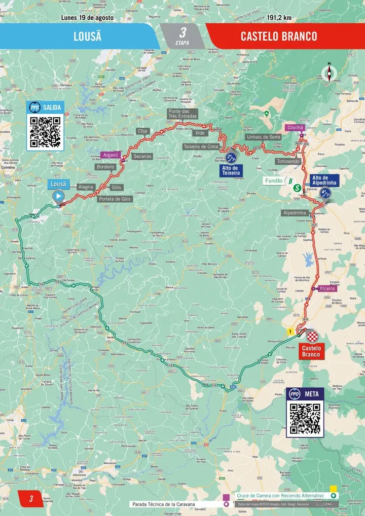 Karte Vuelta a España 2024 Etappe 3&nbsp;