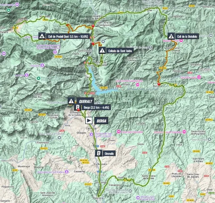 Karte Volta a Catalunya 2025 Etappe 6