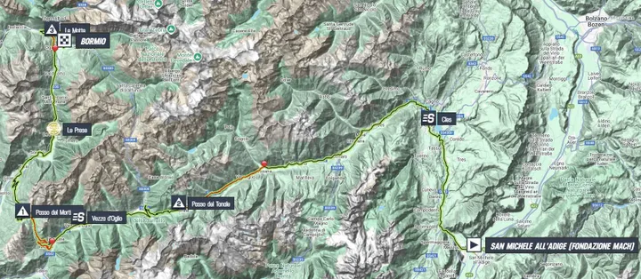 Karte Giro d'Italia 2025 Etappe 17