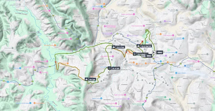 Karte Weltmeisterschaften 2025 Straßenrennen der Männer