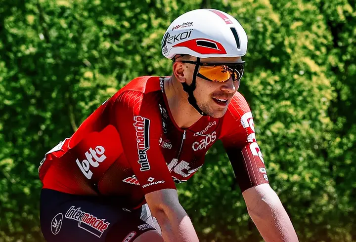 Joshua Giddings im Trikot von Lotto - Intermarché im Einsatz