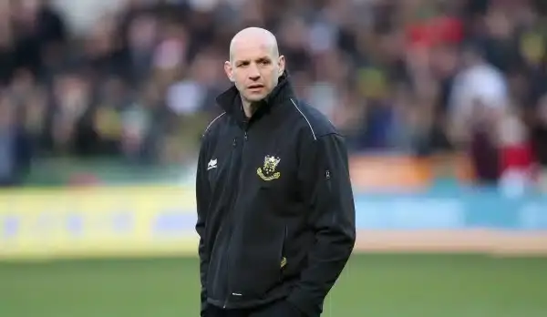 NORTHAMPTON, ENGLAND - DECEMBER 20: Jim Mallinder, the Northampton director of rugby looks on during the Aviva Premiership match between Northampton Saints and Leicester Tigers at Franklin's Gardens on December 20, 2014 in Northampton, England. (Photo by 