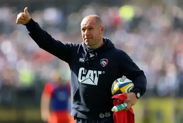 BATH, ENGLAND - MAY 23: Leicester director of rugby Richard Cockerill looks on ahead of the Aviva Premiership Semi Final match between Bath Rugby and Leicester Tigers at Recreation Ground on May 23, 2015 in Bath, England. (Photo by Ben Hoskins/Getty Image