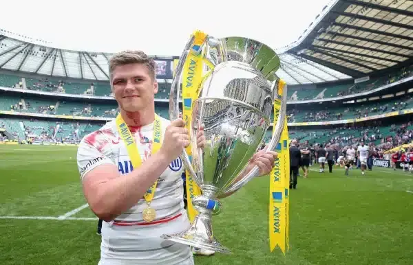 during the Aviva Premiership Final between Bath and Saracens at Twickenham Stadium on May 30, 2015 in London, England.